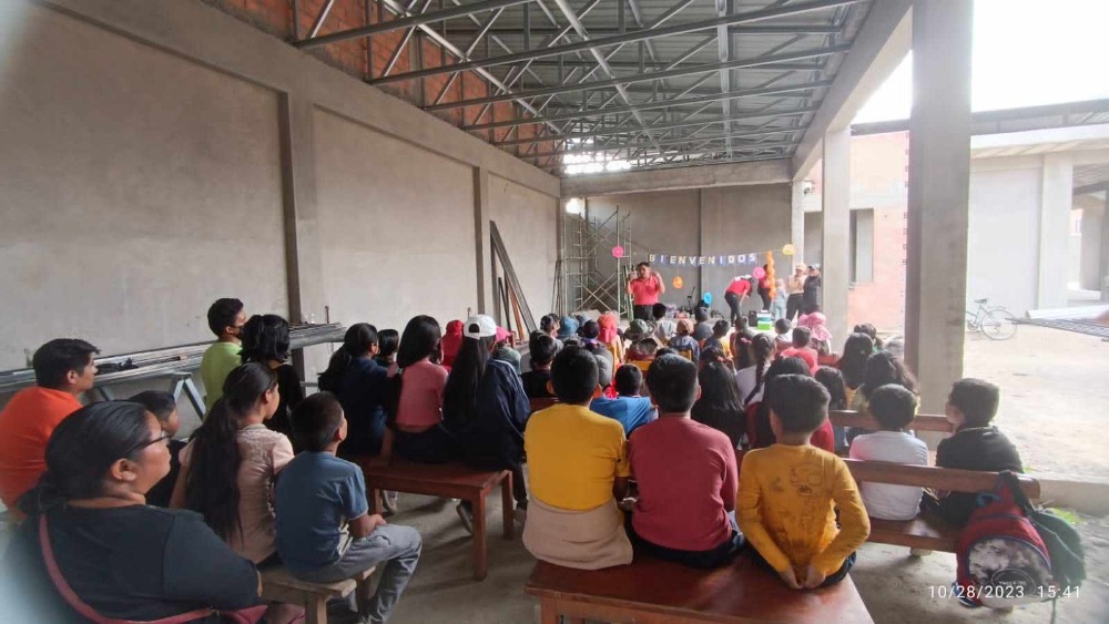 Church gathering in Bolivia